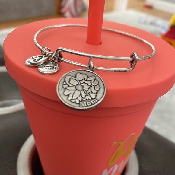 Alex and Ani Bangle “Mom” and flower design - Picture 3 of 3